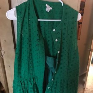 J Crew Factory Eyelet Shirtdress